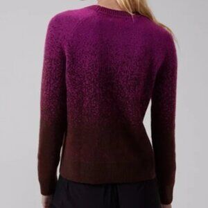 Athleta Hawthorn Textured Crew Sweater, Merino Wool Blend, Ombre - Womens Small